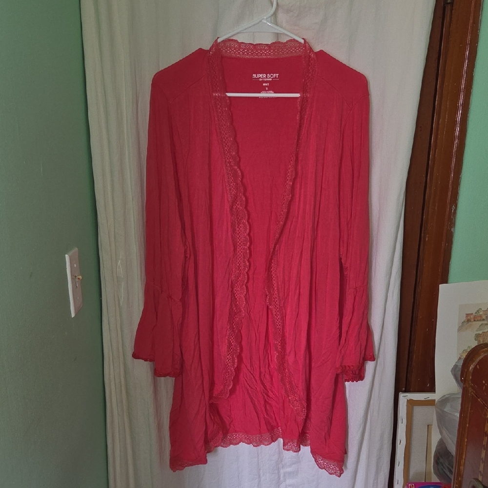 Torrid Super Soft Knits Floral Lace Cardigan